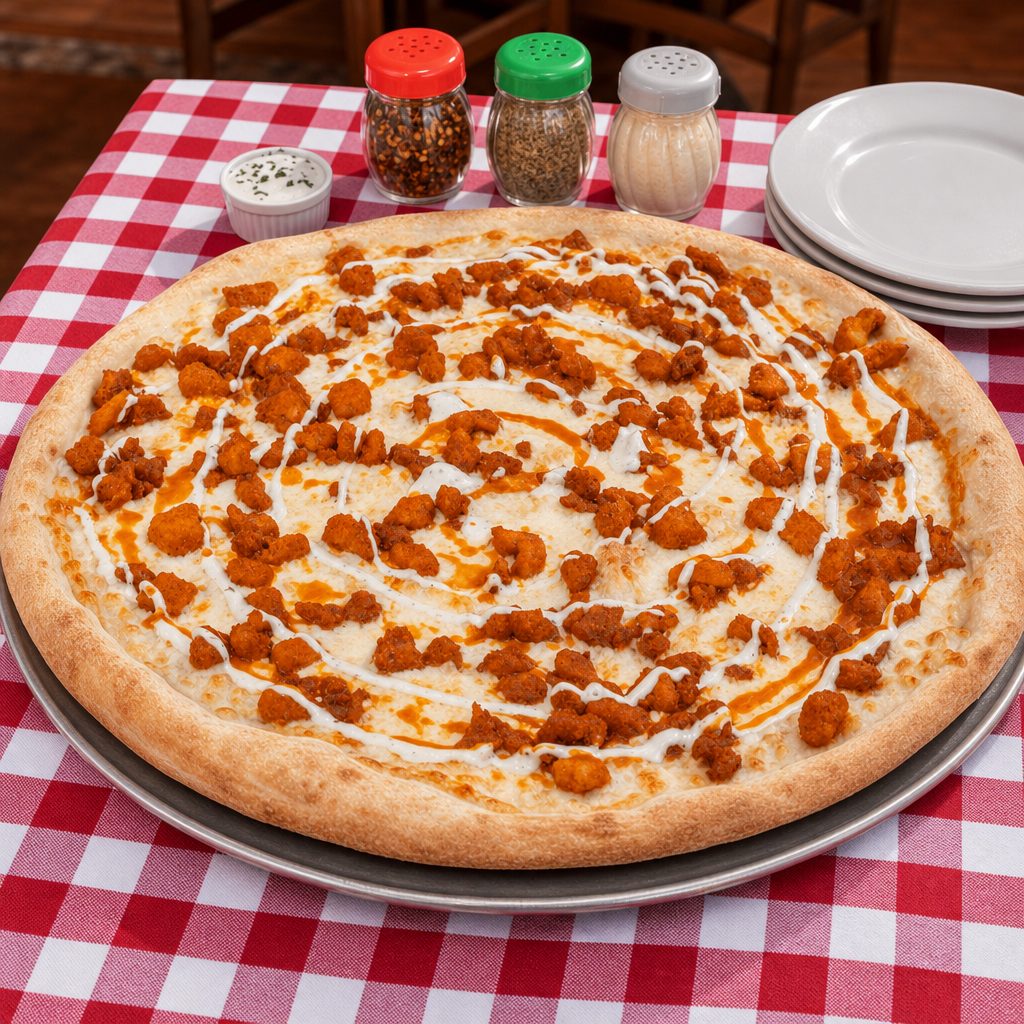Buffalo Chicken Pizza.
